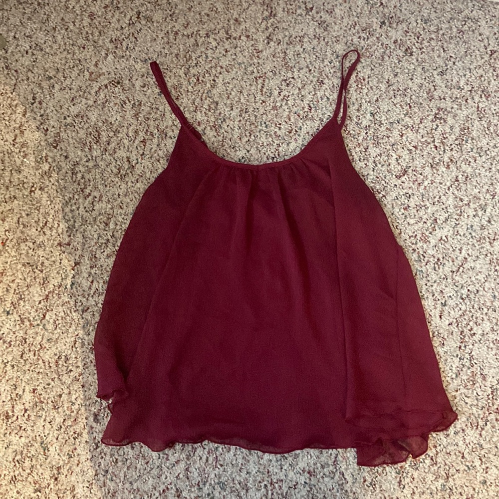 Express Size Medium Dressy Wine Color Tank Top